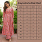 Arayna Women's Cotton Printed Anarkali Kurti with Palazzo Pants Set, Floral